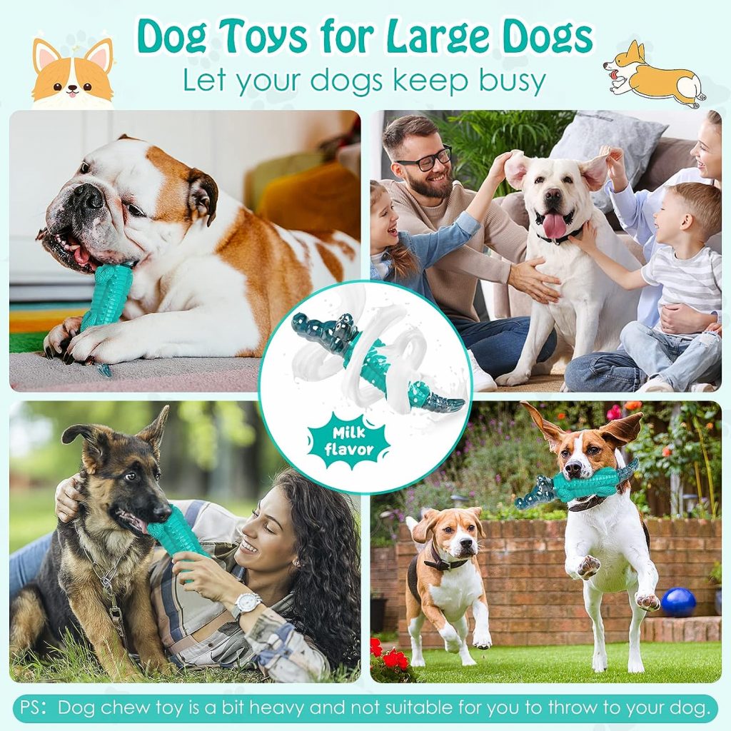 Dog Toys for Aggressive Chewers-Dog Chew Toy/Large Dog Toys/Tough Dog Toys/Heavy Duty Dog Toys/Durable Dog Toys for Large/Medium Dogs/Super Chewer Dog Toys to Keep Them Busy (Blue)
