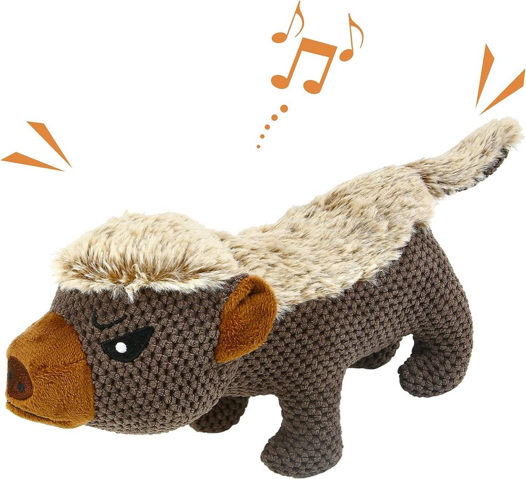 IOKHEIRA Dog Plush Toys for Aggressive Chewers, Indestructible Dog Squeaky Toys with Crinkle Paper, Durable Teething Chew Toys for Medium and Large Breed