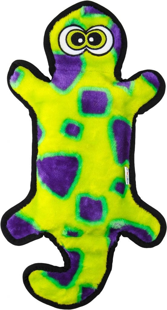 Outward Hound Invincibles Green Gecko Plush Dog Toy, Large