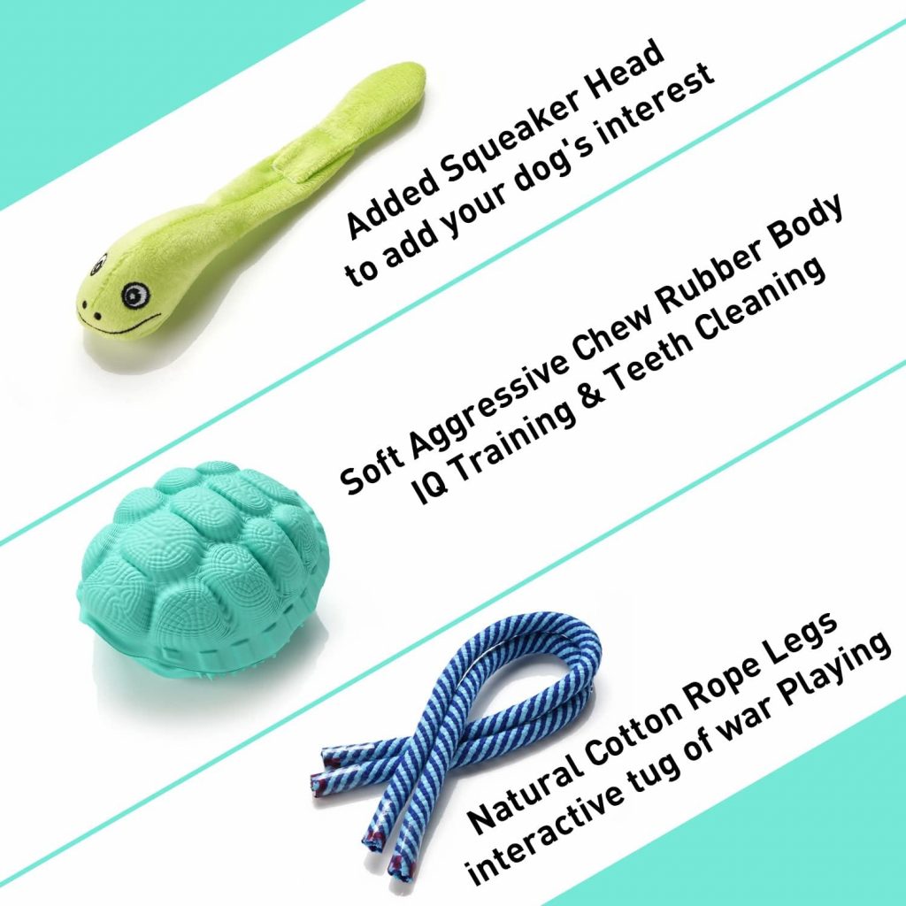 Sedioso Dog Chew Toys for Aggressive Chewers Large Breed, Tough Dog Dental Chews Toy, Dog Toothbrush Toys for Medium Large Dogs Teeth Cleaning (Green(Turtle))