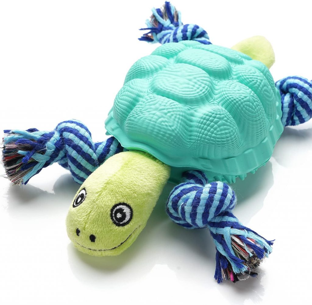 Sedioso Dog Chew Toys for Aggressive Chewers Large Breed, Tough Dog Dental Chews Toy, Dog Toothbrush Toys for Medium Large Dogs Teeth Cleaning (Green(Turtle))