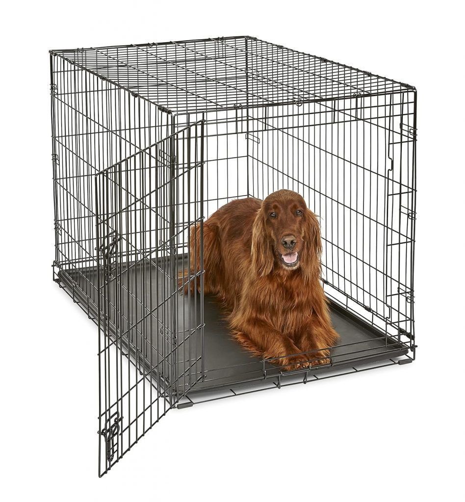 New World Newly Enhanced Single Door New World Dog Crate, Includes Leak-Proof Pan, Floor Protecting Feet, New Patented Features, 42 Inch